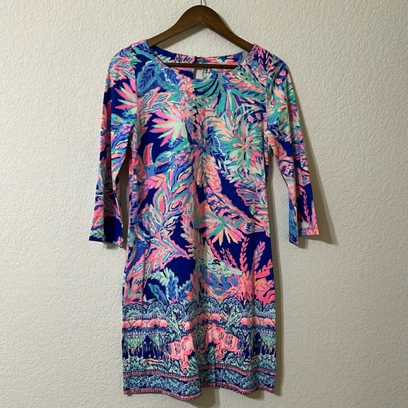 Lilly Pulitzer | Tropical Safari Print Bay Dress M - Picture 1 of 3